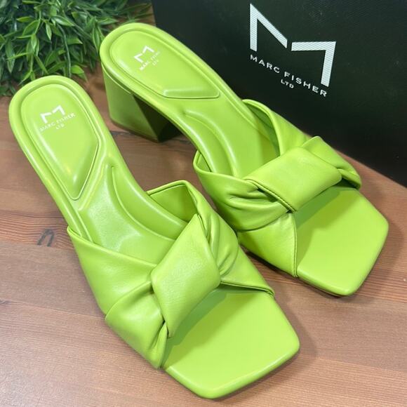 Marc Fisher LTD Calia Twist Knot Leather Sandals Size 10 - Picture 1 of 10